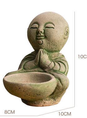 泰国工艺品复古砂岩烛台香薰蜡烛创意蜡台家居装饰品禅意佛像摆件