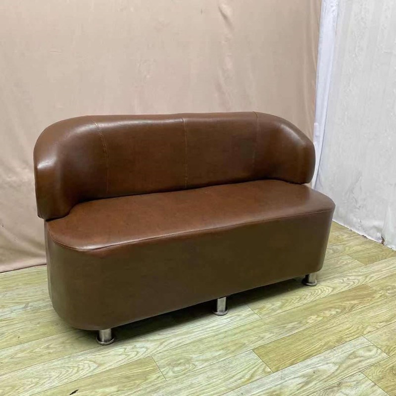 油蜡皮靠背小沙发理发店休息凳服装店浴室换鞋凳大厅前台接待卡座