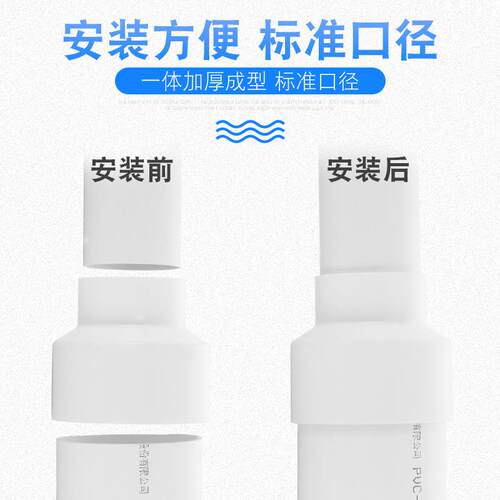 pvc管变径110mm25mm大变小pvc水管转换接头偏心20mm下水道接口