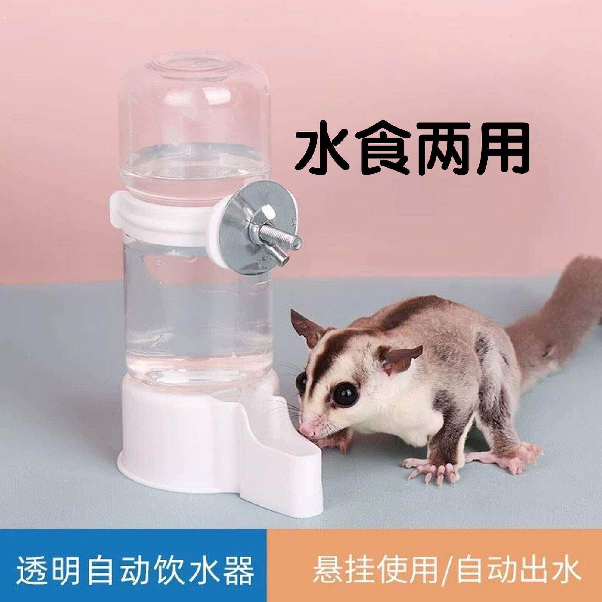 蜜袋鼯自动喂水器悬挂水壶透明仓鼠鹦鹉静音防打翻饮水喝水不漏水