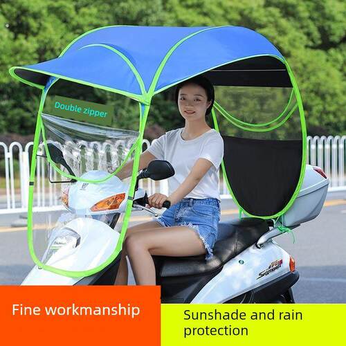 电动车专用雨伞踏板机车雨棚电动车棚子可拆卸防风防晒遮阳可收