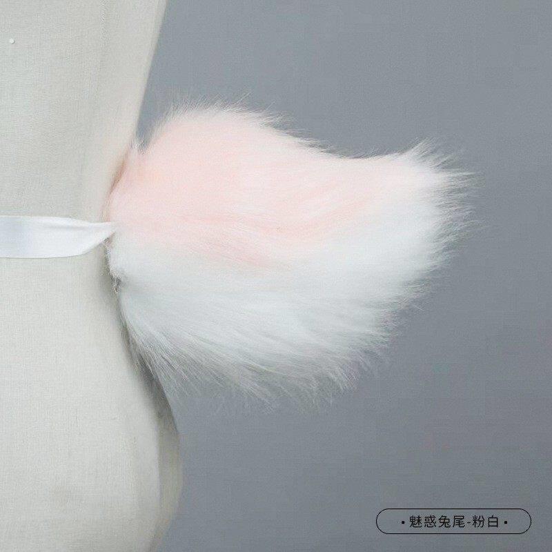 真兽尾派对漫展装扮表演服饰道具可爱毛绒兔子尾巴装扮道具手作