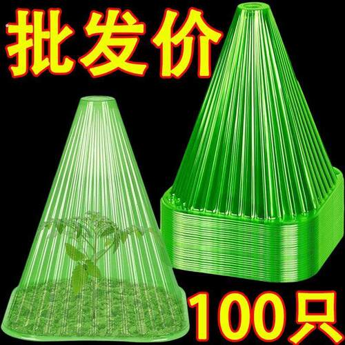幼苗防护罩专用使用重复使用方形植物钟罩免受大棚鸟类霜冻伤害绿