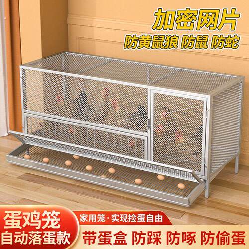 鸡笼子家用室外大号鸡笼鸽笼鸡舍加密网片笼防黄鼠狼自动出蛋鸡笼