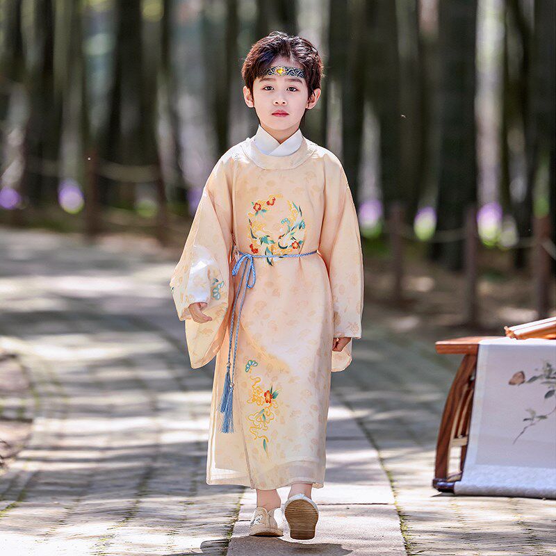儿童汉服男童2025新款唐装国学服汉服男宝小学生演出服古装春秋款