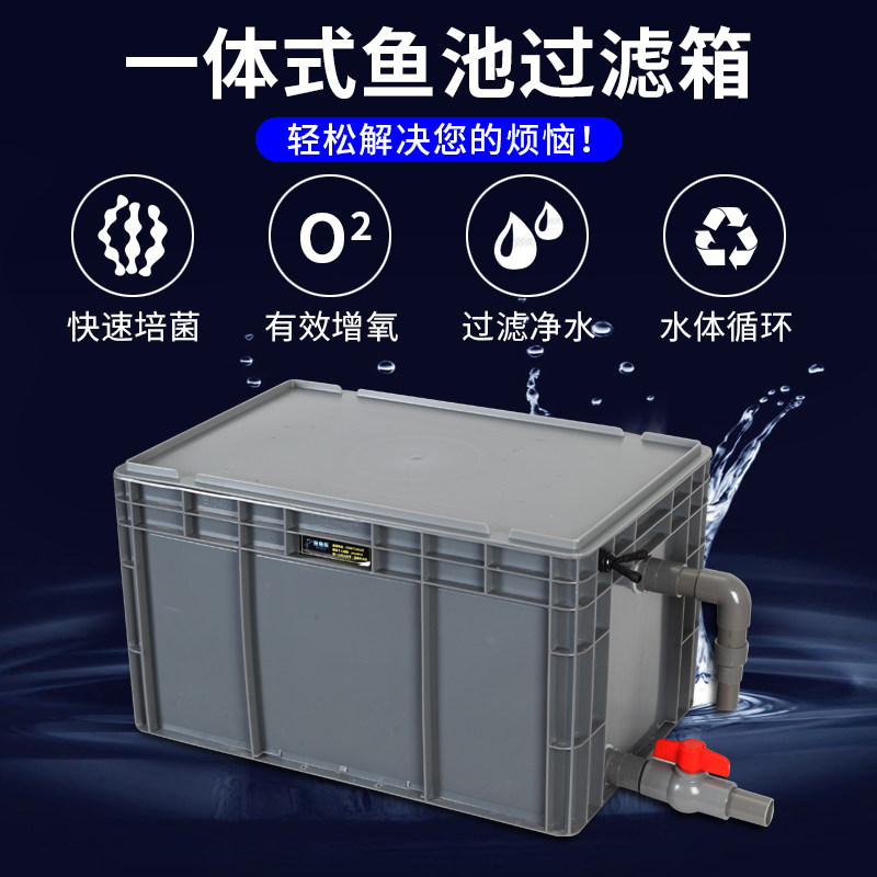 鱼缸过滤器滴流盒过滤盒上滤盒上置鱼池周转箱过滤箱净水循环设备