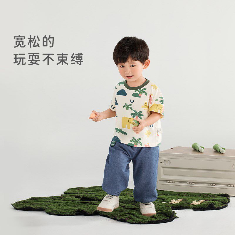 男童套装夏款2024新款小宝宝短袖两件套洋气幼童衣服夏季儿童夏装
