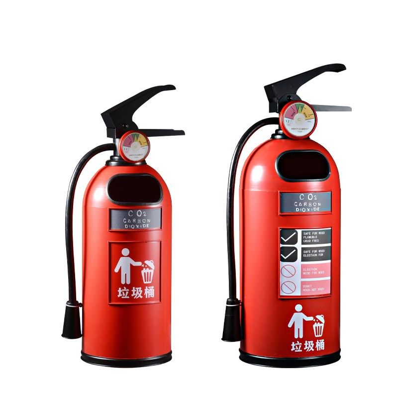 工业风铁艺灭火器垃圾桶装饰品酒吧酒店大型工艺品家居玄关小摆件