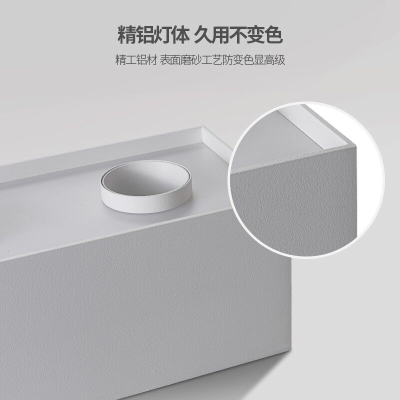 双头斗胆灯led射灯筒灯2头明装吸顶正方无主灯盒子卧室客厅极简约