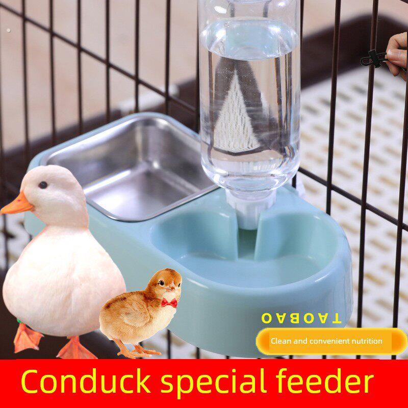 柯尔鸭喂食器自动饮水器小鸭子小鸡食盆碗饲料盒喂宠物芦丁鸡水壶