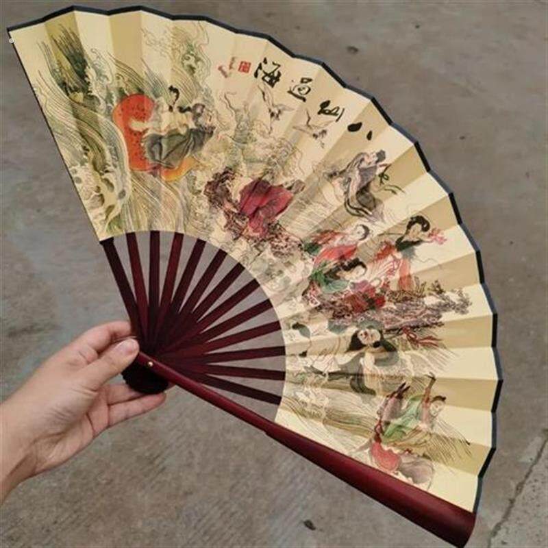 10寸折扇八仙过海扇子中国风工艺单应用圈不古典娟布扇子蓬莱