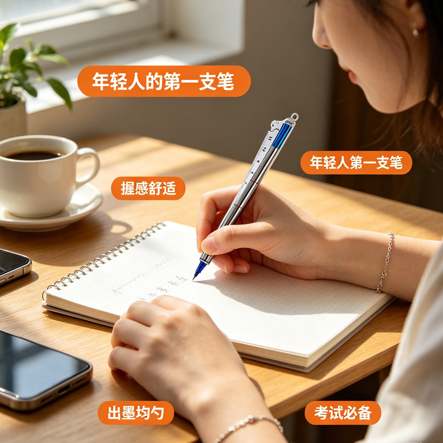 BTST全金属笔身签字笔双拼金属不锈钢圆珠中性笔握感细腻笔可爱创