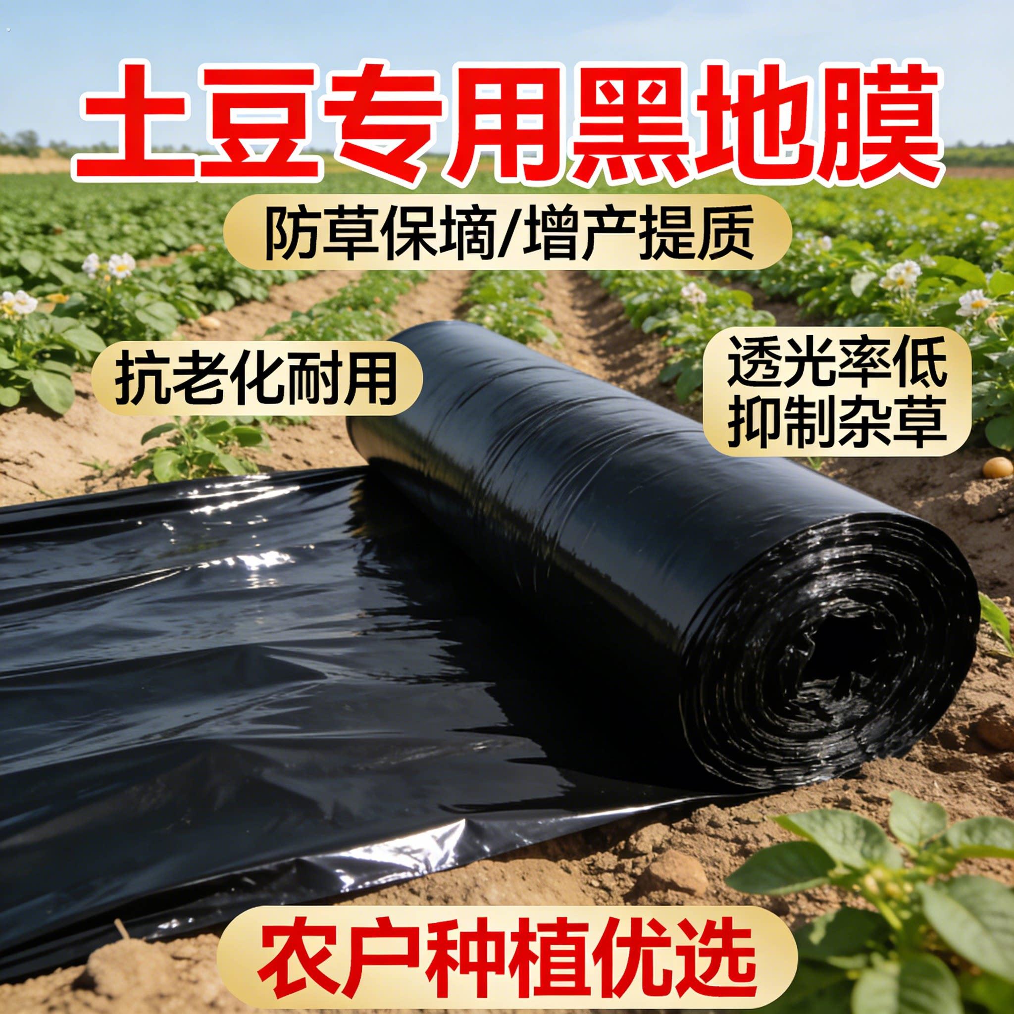 土豆专用地膜种菜加厚农用种植塑料薄膜防草布除草保温膜地钉