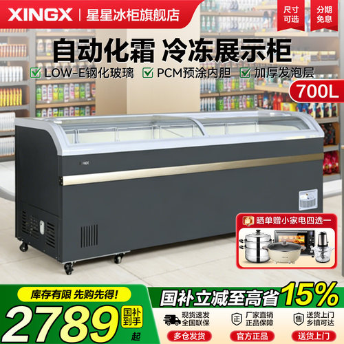 星星冰柜自动化霜大容量展示柜