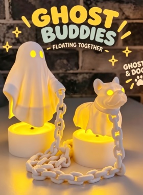 Halloween万圣节悬浮幽灵狗烛台