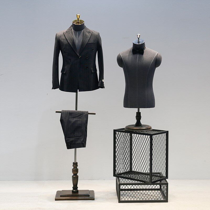 高端商务西装模特道具男全身人台服装店西服定制店橱窗半身展示架