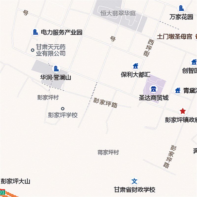 2025新款兰州市城区地图办公室挂图高清防水墙壁装饰实物推荐定制