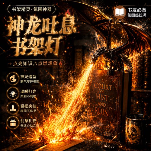 喷火龙3D打印发光书架摆件