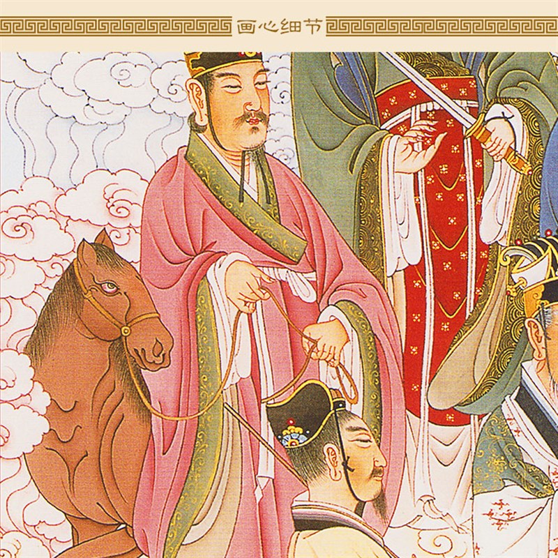 复古版水陆画 十二星座守护神 十二宫星辰星君神像画卷轴挂画定制