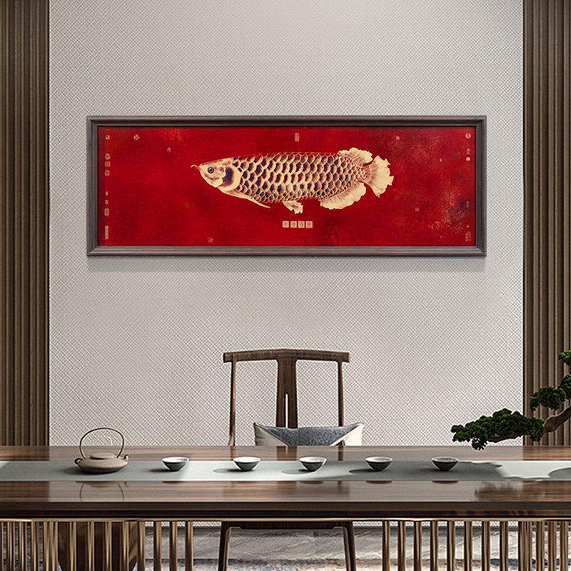 客厅装饰画大厅横幅挂画沙发背景墙壁画高端艺术实木框新中式手工