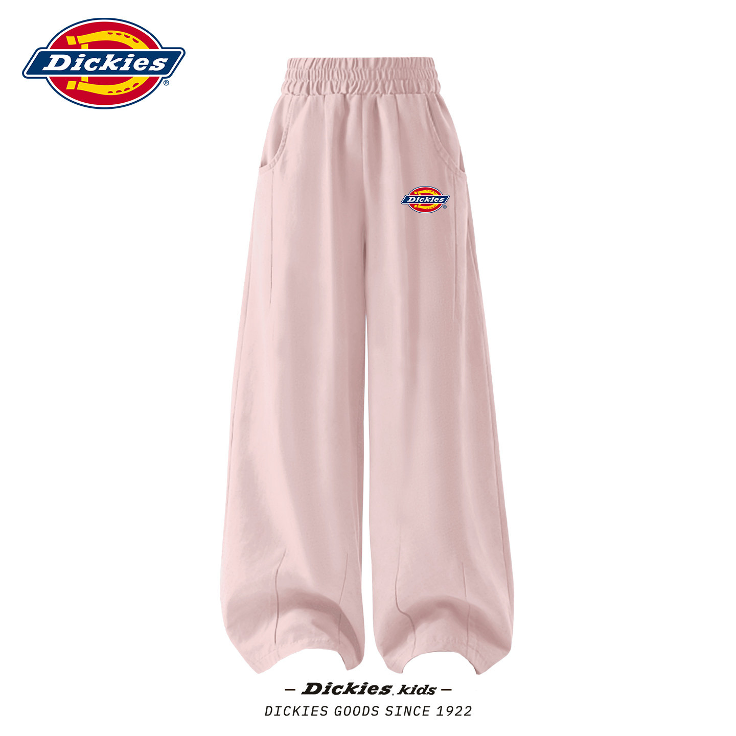Dickies女童休闲奶芙裤夏薄款2026新款儿童夏裤时尚透气大童裤子图片
