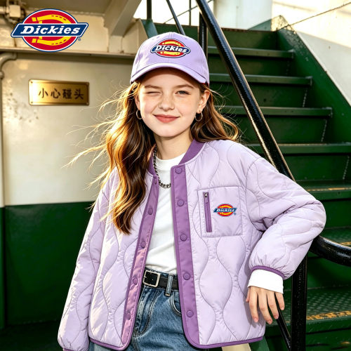 Dickies女童冬季棉服2026新款儿童校服神器内胆女孩时尚棉袄冬装