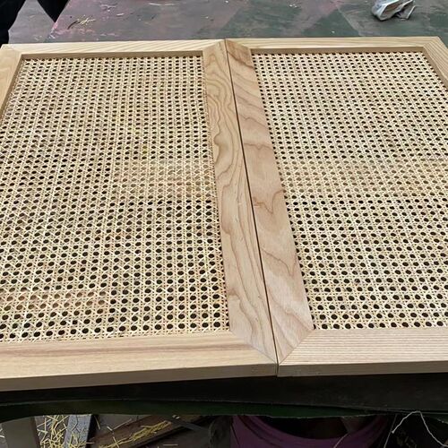 天然仿藤编材料装饰编织屏风柜门藤椅家具八角藤眼笪吊顶隔断定制