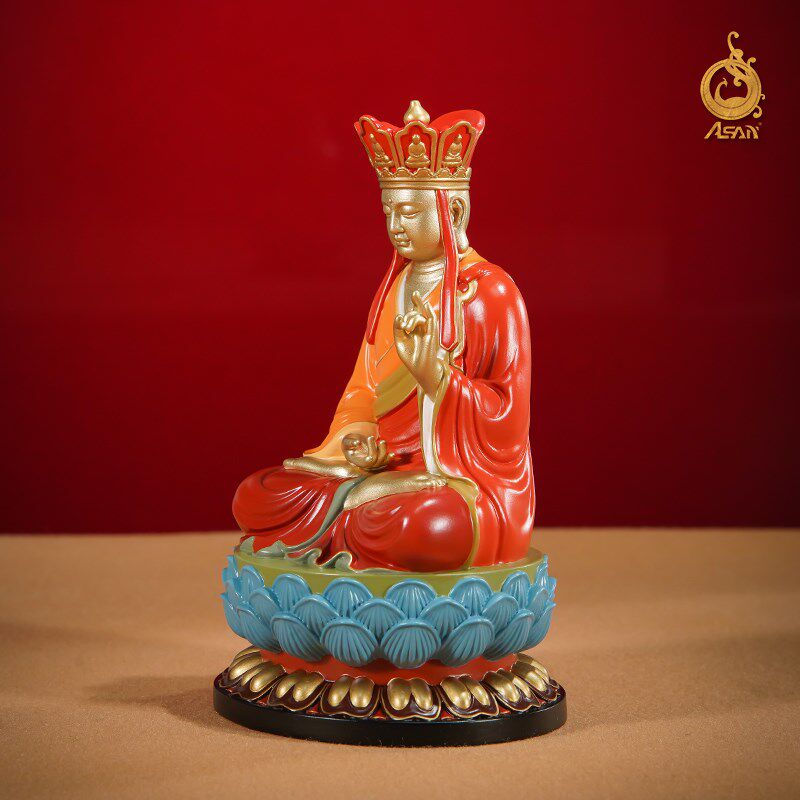 黄铜摆件《娑婆三圣之地藏王》佛像摆件客厅玄关家居工艺品装饰品