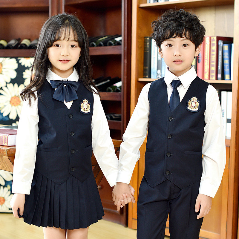 西装班服套装小学生校服制服春秋冬季英伦学院风儿童装幼儿园园服