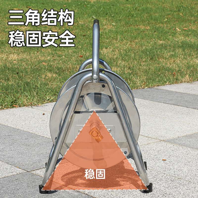 金属卷管器高压洗车浇花工具园艺喷洒清洁水管车农家用软管收纳架
