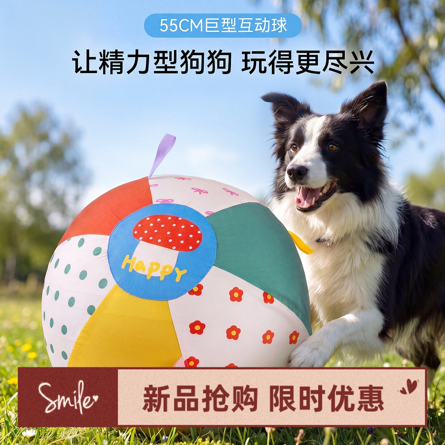 狗狗玩具巨无霸滚滚球中大型犬边牧金毛解闷户外互动神器宠物用品