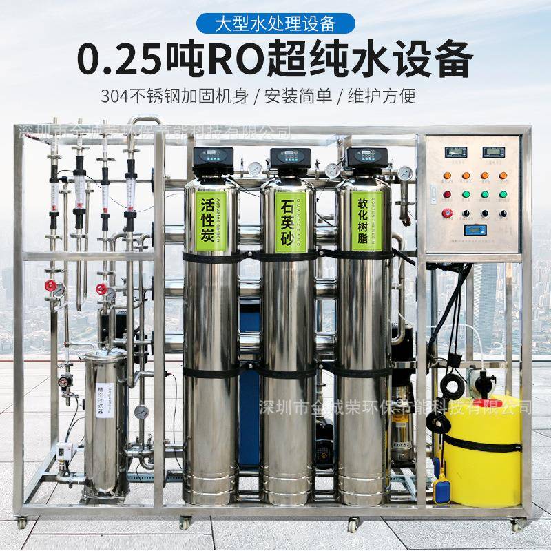 实验室纯净水处理纯水制取设备1T/H工业双级反渗透EDI纯水设备