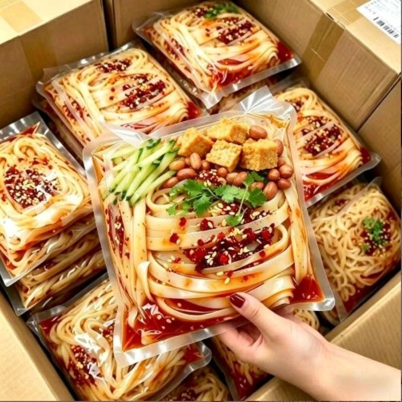 红油麻酱鲜凉皮免煮宿舍夜宵方便