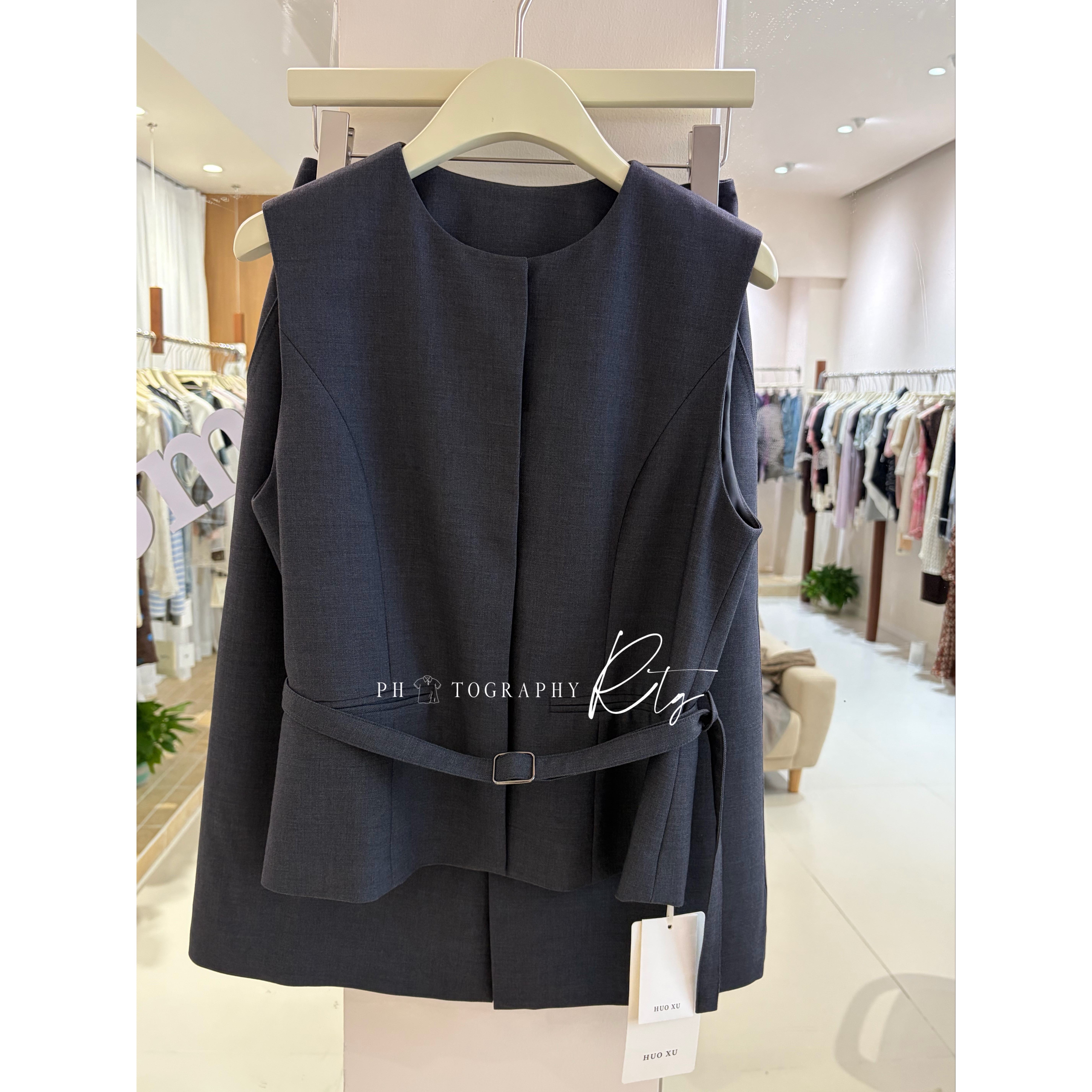 Rtg Clothing新款设计师小众原单百搭羊毛混纺马甲半裙套装