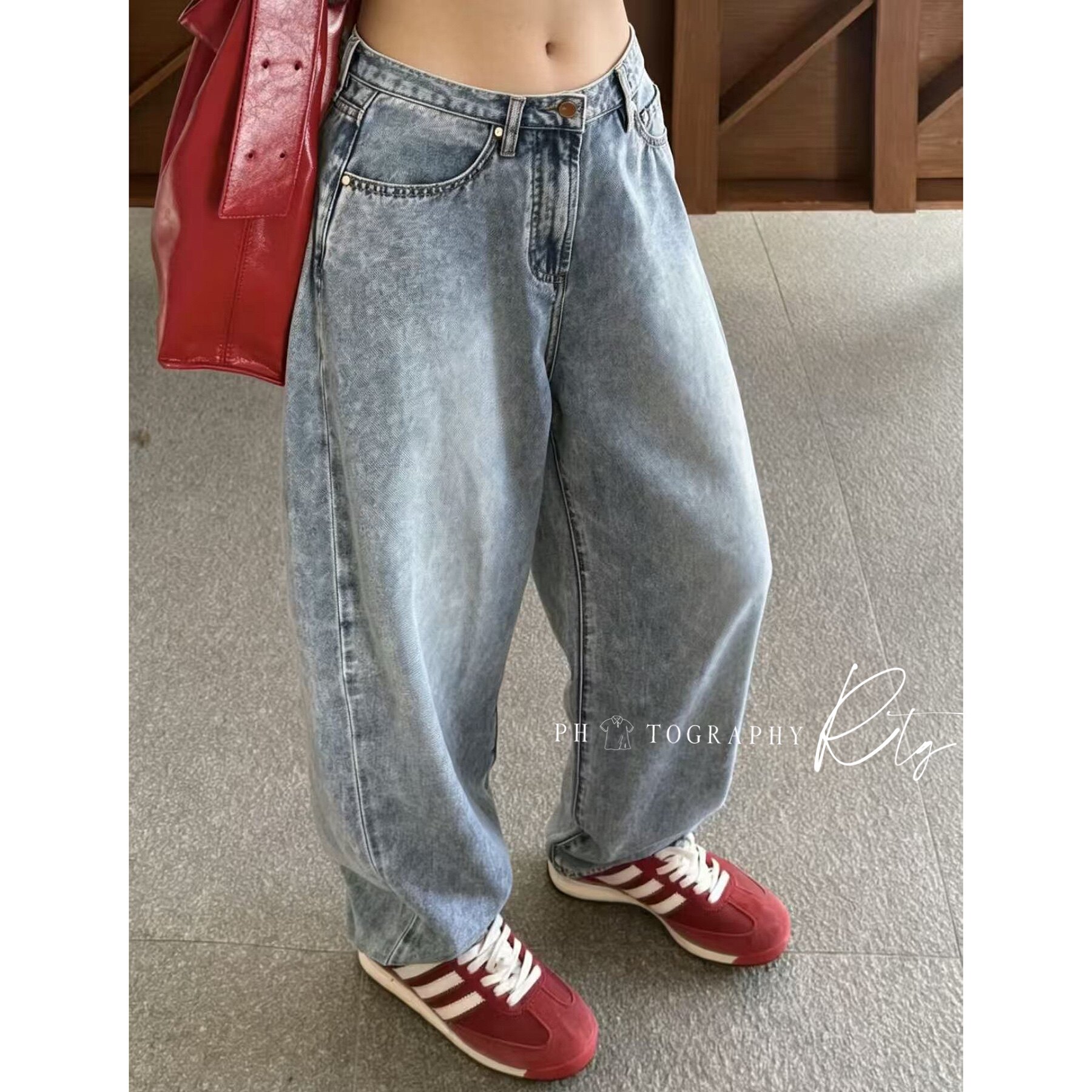 Rtg Clothing新款小众设计师款原单正品时尚牛仔休闲裤(送皮带)