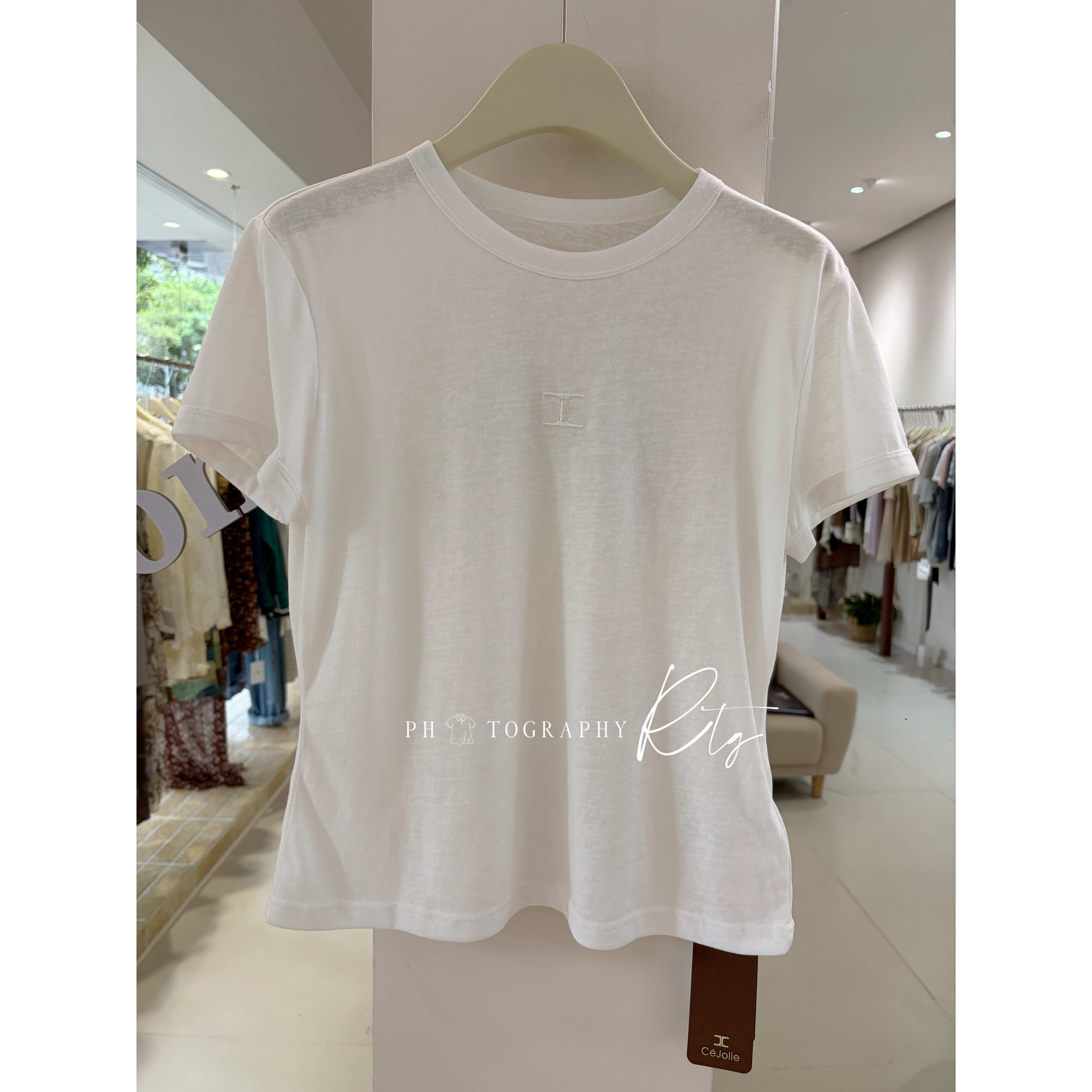 Rtg Clothing新款小众原单正品时尚气质高端棉麻刺绣标净版T恤