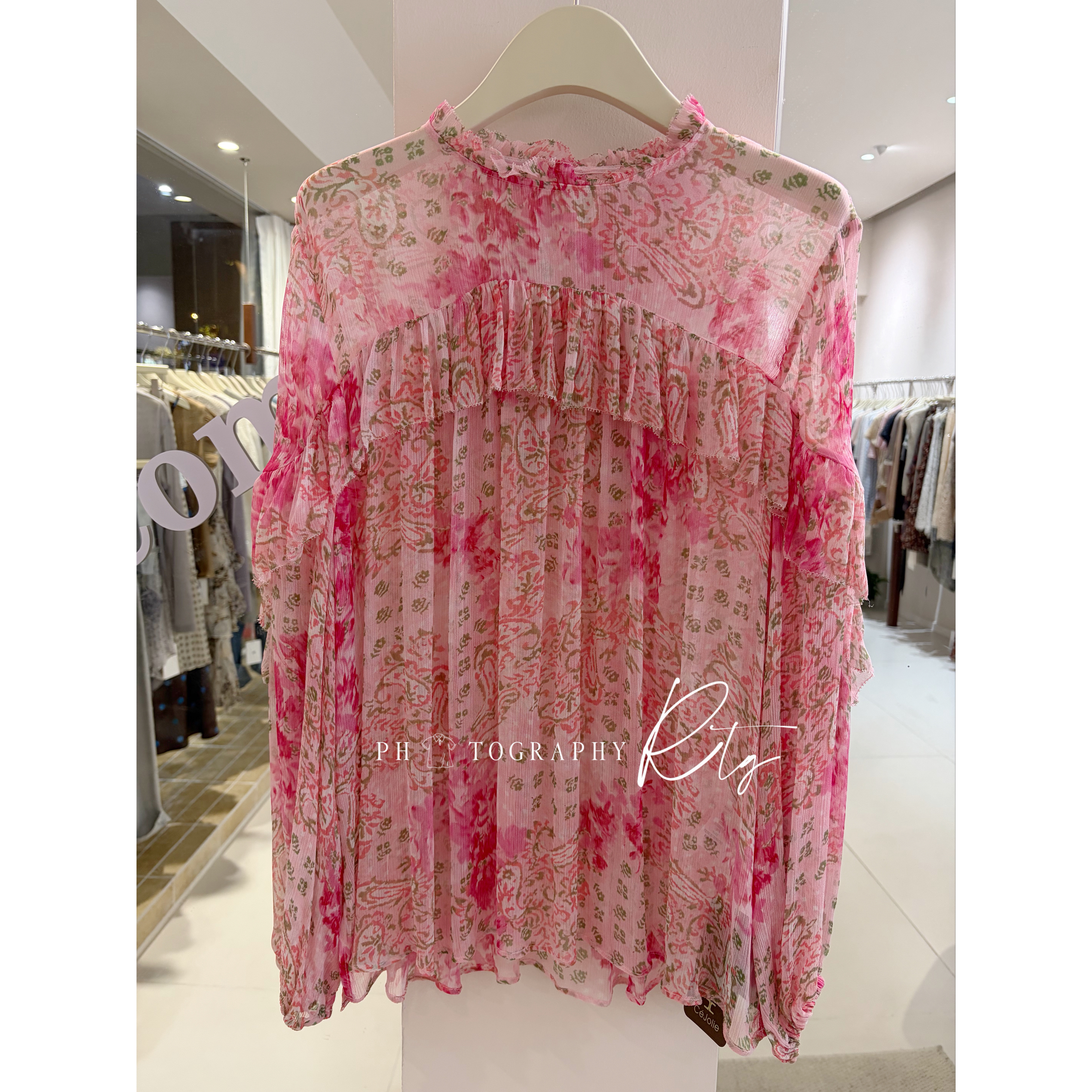Rtg Clothing新款小众设计师款原单正品时尚荷叶边碎花上衣