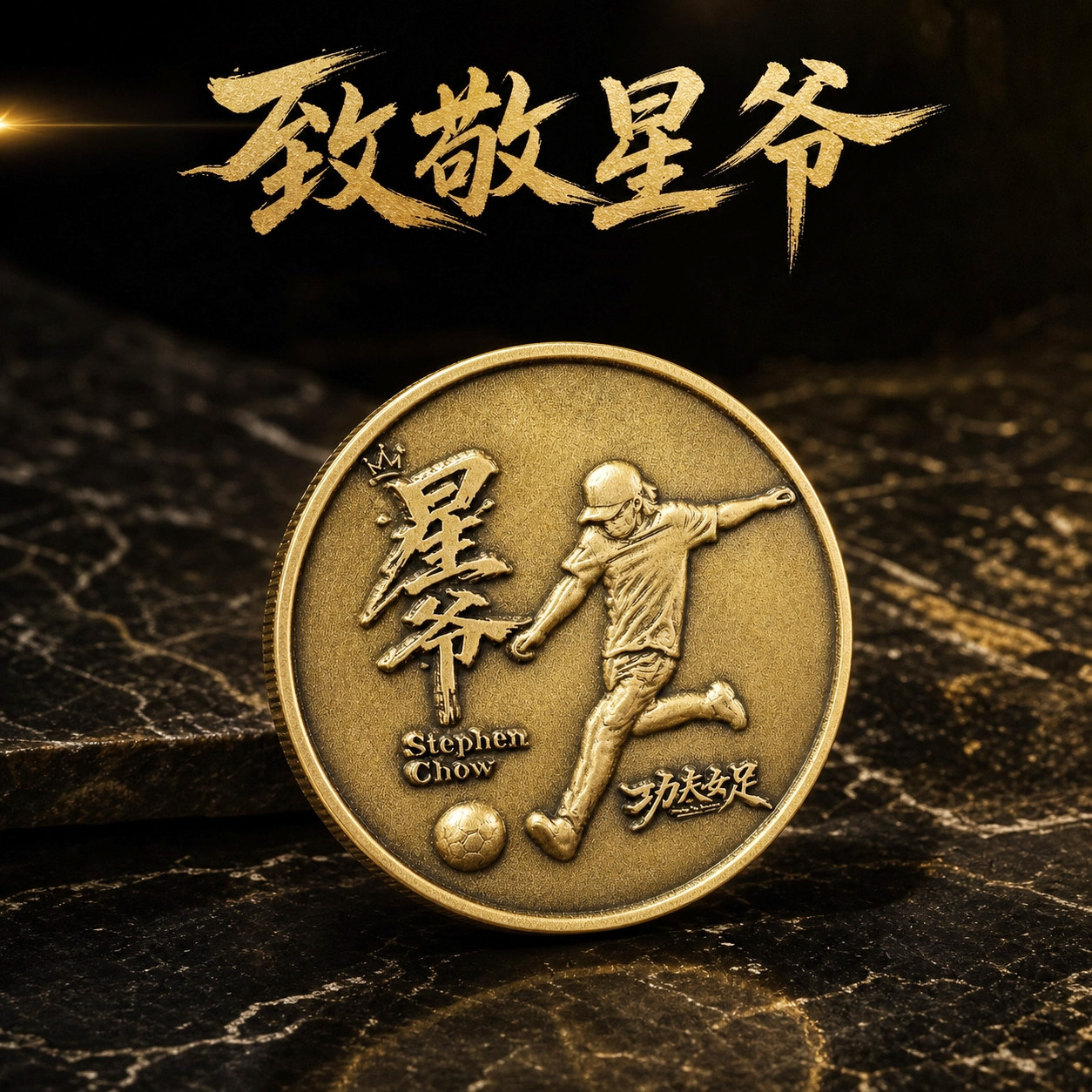 结婚周年黄铜定制纪念章摆件