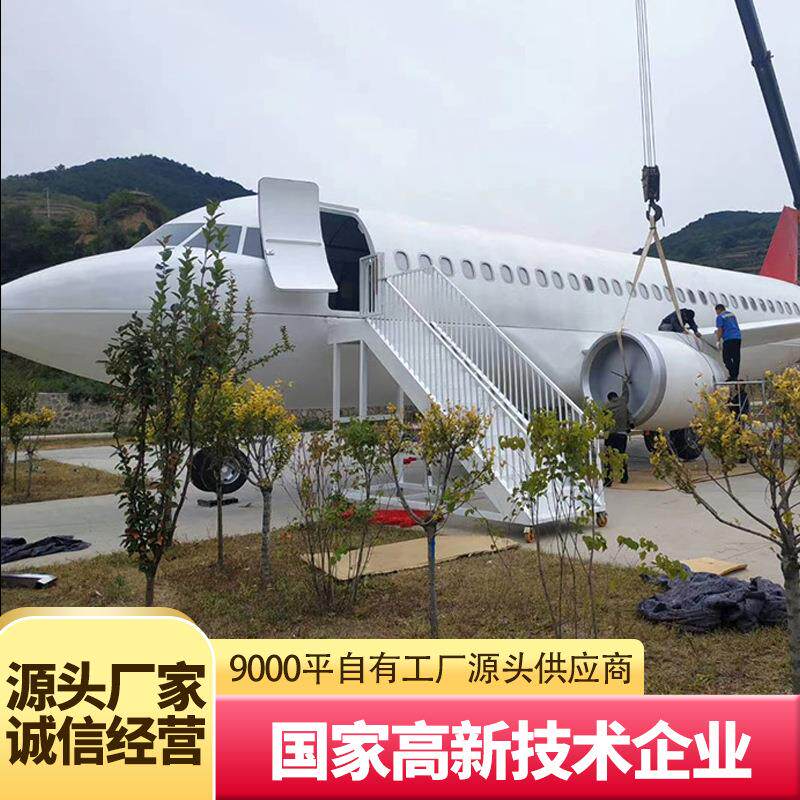 大型飞机航空模型 教学演习影视道具飞机模拟舱半舱民航主题餐厅