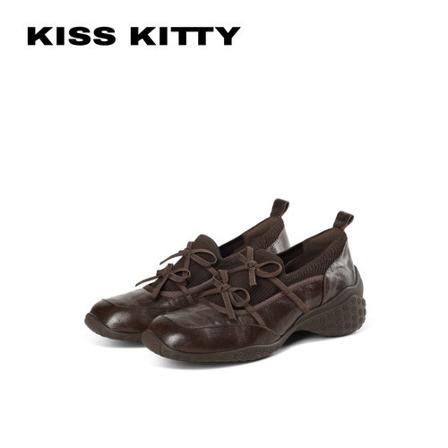 KISSKITTY羊皮小香风玛丽珍鞋