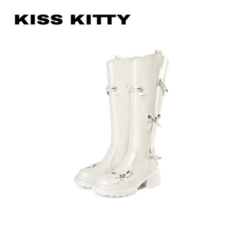 KISSKITTY显瘦蝴蝶结长筒靴