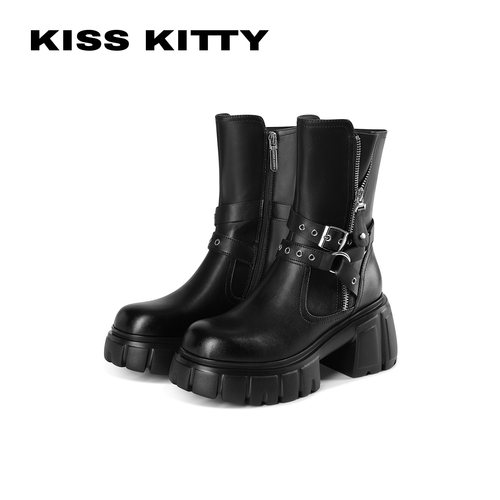 KISSKITTY增高厚底马丁短靴女