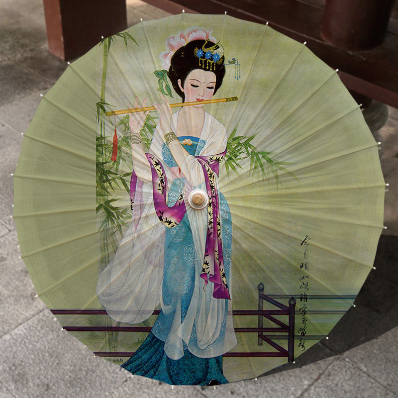 【仕女】古风女油纸伞防雨防晒纯手工实用男古装复古典传统遮阳伞