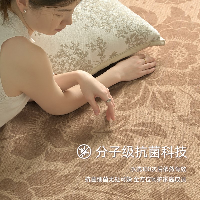圆形地毯客厅法式中古风高级感卧室床边书房摇椅地垫复古防滑耐脏
