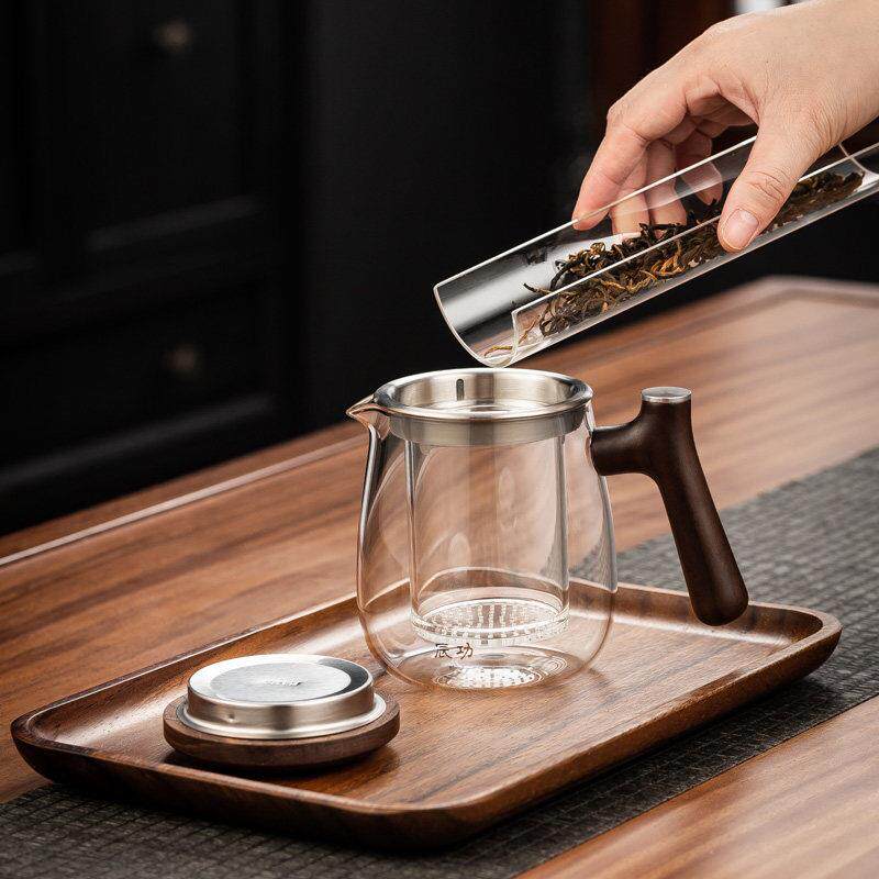 高分档茶水离泡茶壶家用办公耐高玻璃Y60温内胆功夫茶分具茶壶茶