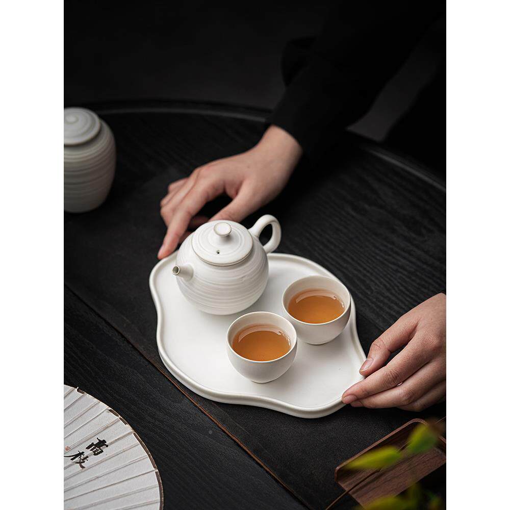 覆古白色功夫茶具套一装用壶二杯家HPG干泡泡茶台整套小型喝茶茶
