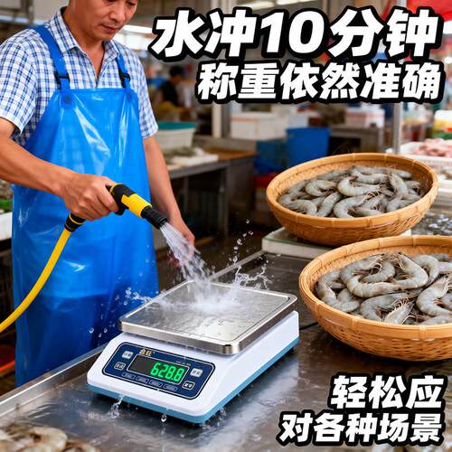 全防水电子鲜水产准秤厨房小型烘焙电子秤秤0.1g食物调料海奶茶高