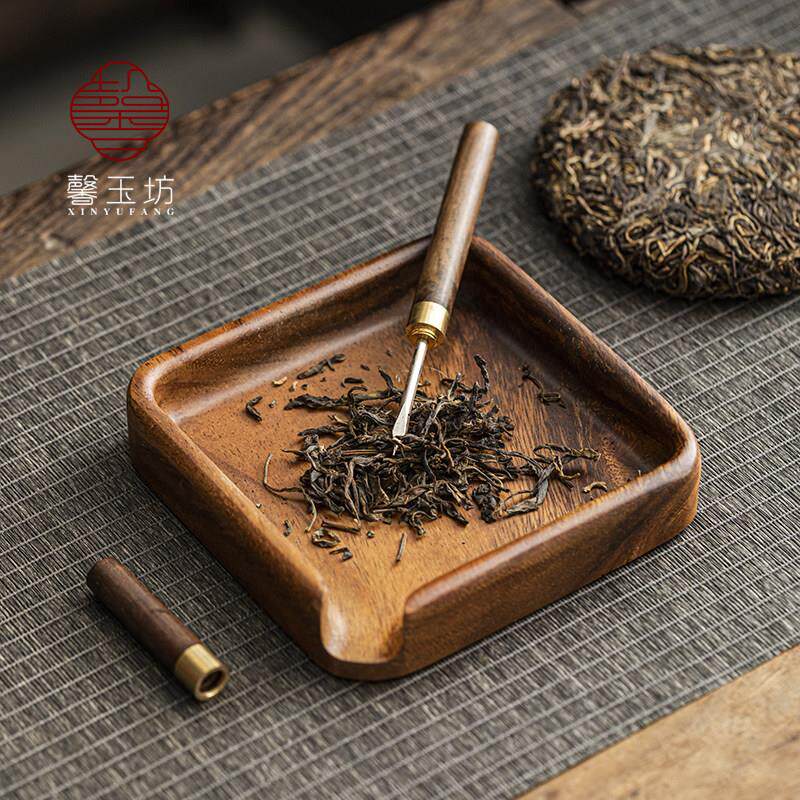 高具档实分茶盘桃胡木分茶盒大小号茶托23-359托盘茶饼收纳盒木赏