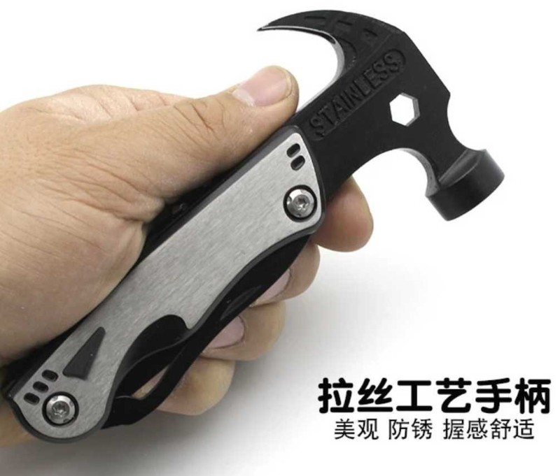 日本福冈家用羊角锤多功能组套户外防身不锈钢车载安全锤锤子套装
