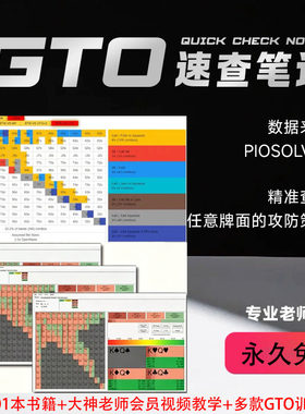 德州扑克GTO速查笔记小绿皮书从新手到高手天下无鱼剥削策略教学